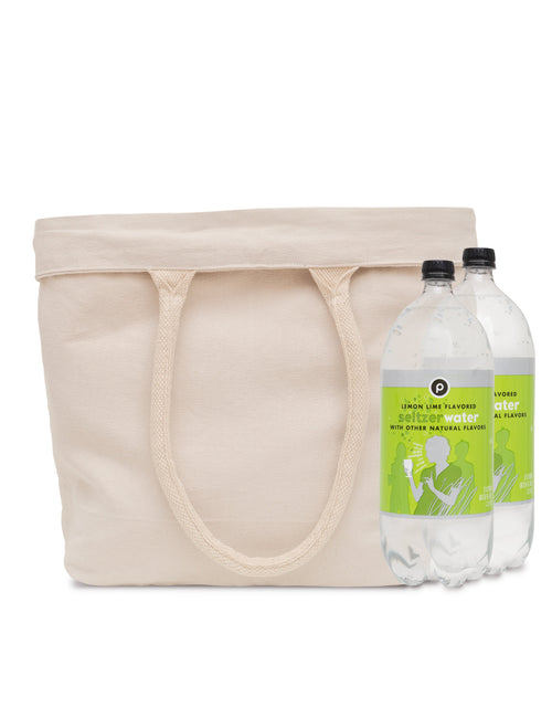 Load image into Gallery viewer, Canvas Grocery Tote with Drawstring

