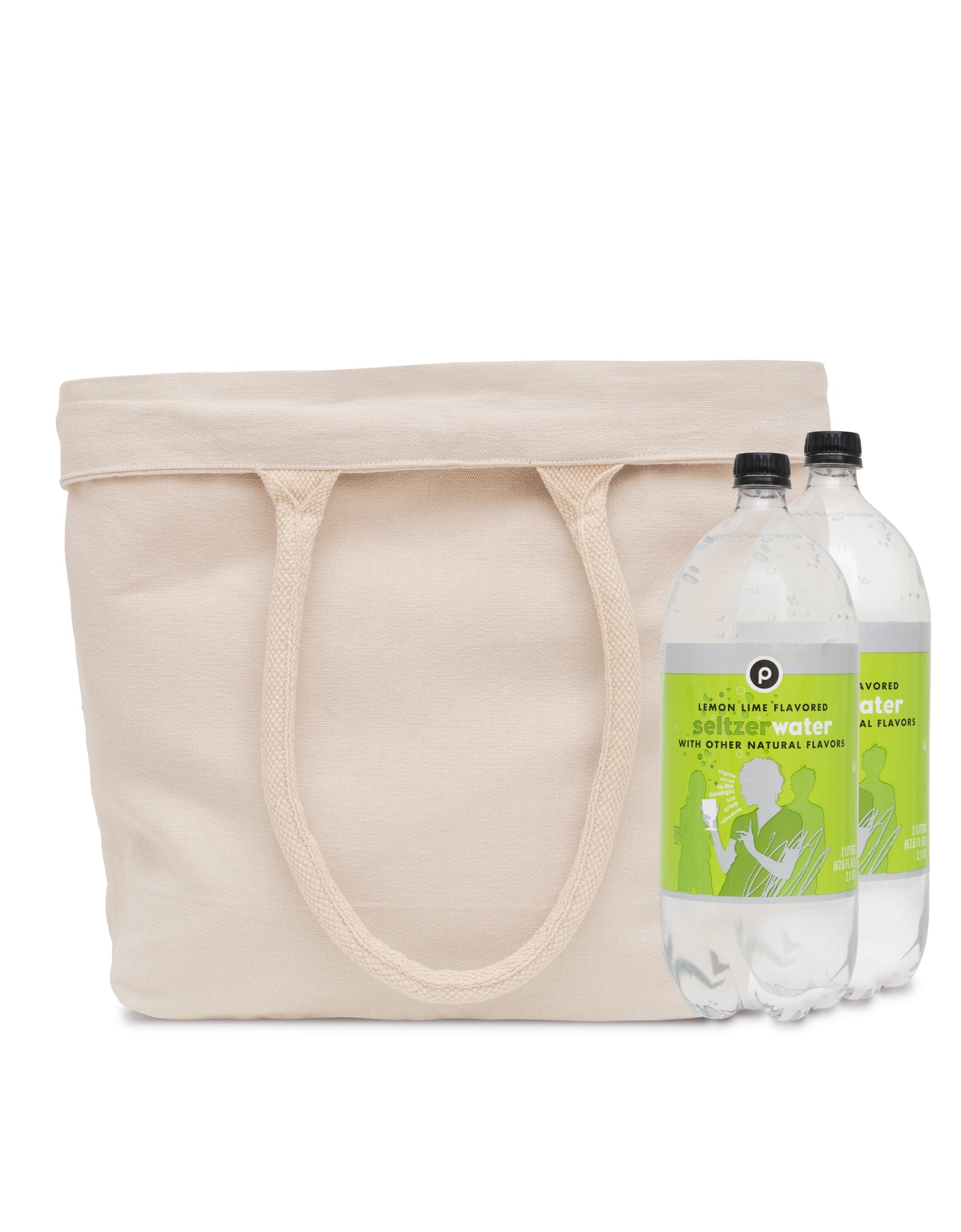 Canvas Grocery Tote with Drawstring