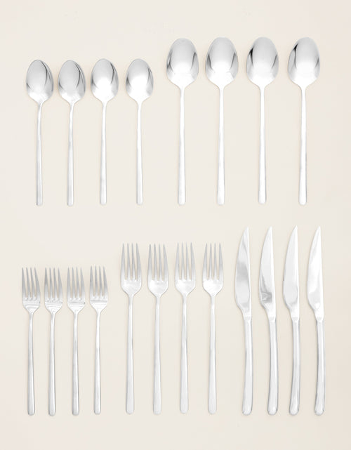Load image into Gallery viewer, Emilia Mirror 20-Piece Flatware Set
