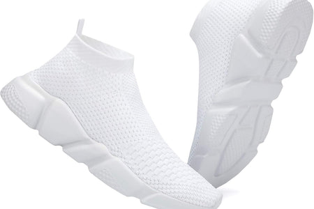 Women'S Running Knit Comfortable Lightweight Breathable Casual Sports Shoes Fashion Sneakers Slip-On Walking Shoes