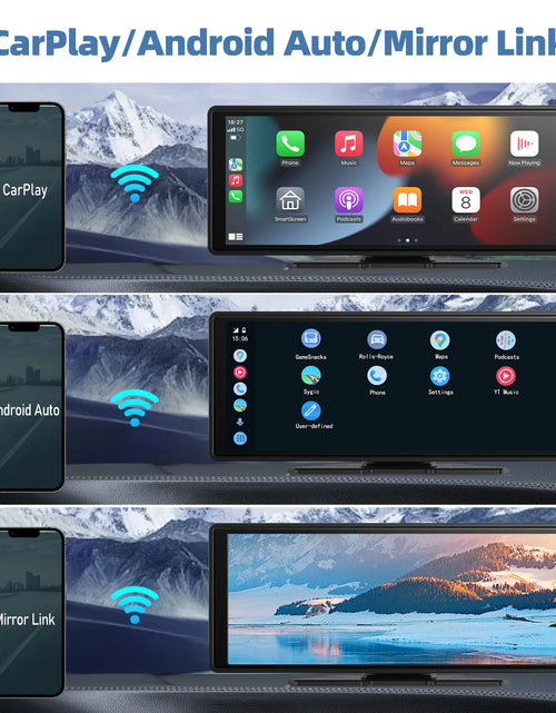 Load image into Gallery viewer, Universal Portable Carplay for Car Screen, Wireless Carplay Screen Wireless Car Stereo with Carplay Android Auto, Car Touchscree

