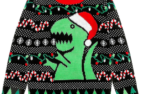 Big Trex Santa Ugly Christmas Sweater for Toddler Boys 2Y - 6Y Funny Xmas Outfit