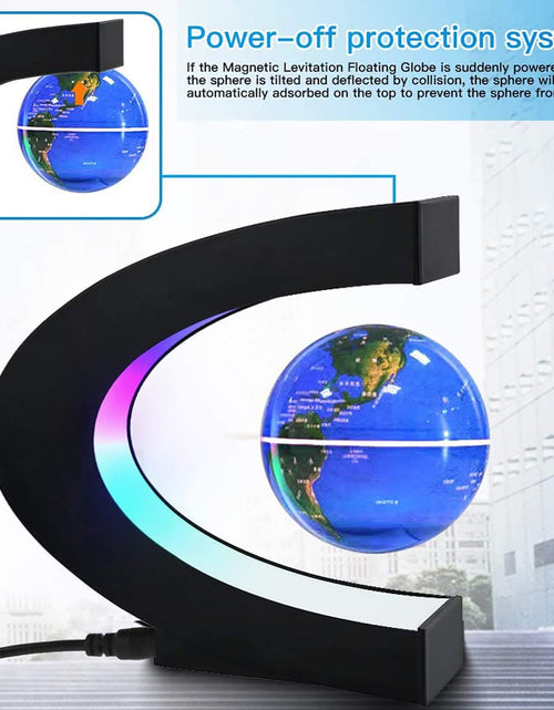 Load image into Gallery viewer, Magnetic Levitation Globe with LED Light, Cool Gadgets Floating Lamp Globe Decor, Cool Gifts for Men/Father/Husband/Boyfriend/Boss, Great Technology Graduation Gifts Valentine'S Day Gift (Blue)
