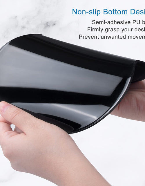 Load image into Gallery viewer, Mouse Pad, Ergonomic Mouse Pad with Gel Wrist Rest Support, Gaming Mouse Pad with Lycra Cloth, Non-Slip PU Base for Computer, Laptop, PC, Home, Office &amp; Travel, Black
