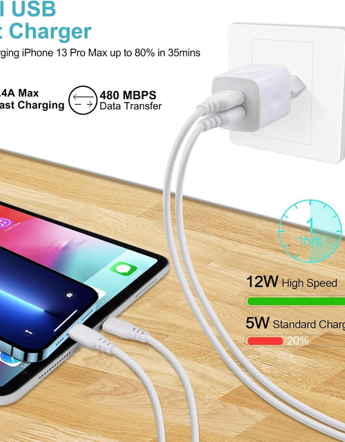 Load image into Gallery viewer, European Wall Charger,  2-Pack USB 2.1AMP Universal Europe Charger Block Dual Port Plug Compatible for Iphone 15 14 13 12 11 Pro Max XS XR X SE 8 7 6 Plus, Samsung S23 S22 A14, Note 20,Lg,Moto
