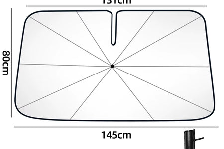 SunShield 360 – Rotatable Umbrella-Style Car Windshield Sunshade with UV & Heat Protection