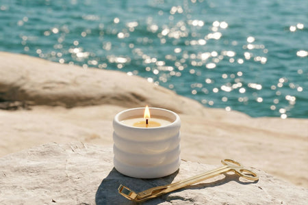 Ceramic Candle & Wick Trimmer Set