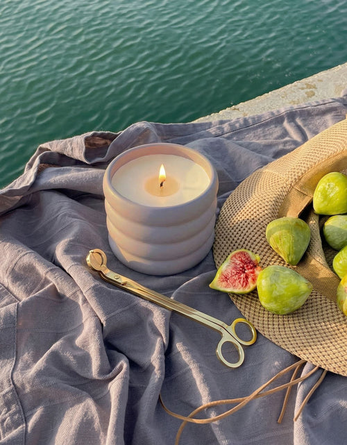 Load image into Gallery viewer, Ceramic Candle &amp; Wick Trimmer Set
