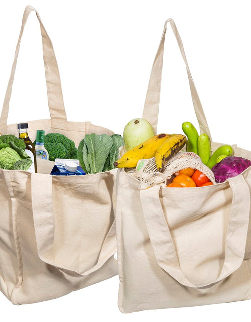 Load image into Gallery viewer, Canvas Grocery Tote Bags
