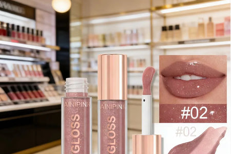 Shimmer Glitter Lip Gloss Lipstick 1pc/6pc/set Waterproof Moisturizing Jelly Hydrating Plumping Nude Y2K Daily&Party Makeup Gift