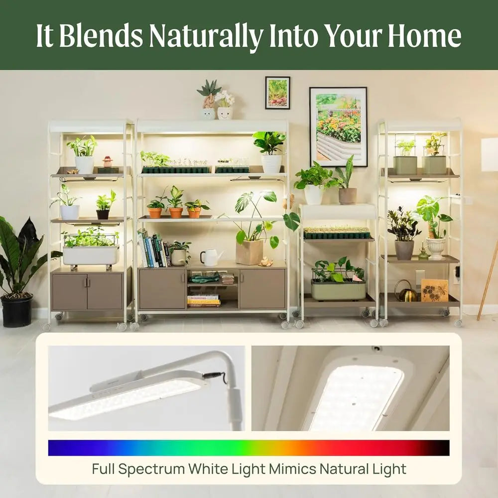 4-Tier Rolling Metal Indoor Plant Stand