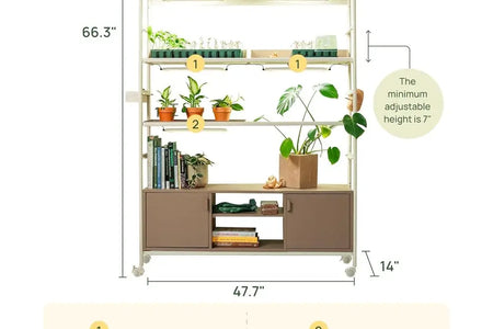 4-Tier Rolling Metal Indoor Plant Stand