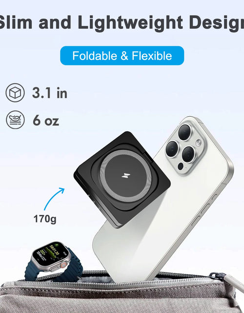 Load image into Gallery viewer, Magnetic Wireless Charger 3-in-1 Folding Fast Charging Station Foldable Travel for Magsafe  iPhone 17/16/15/14/13 Watch Airpods
