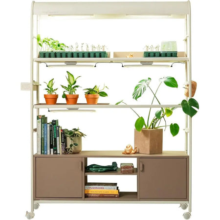 4-Tier Rolling Metal Indoor Plant Stand