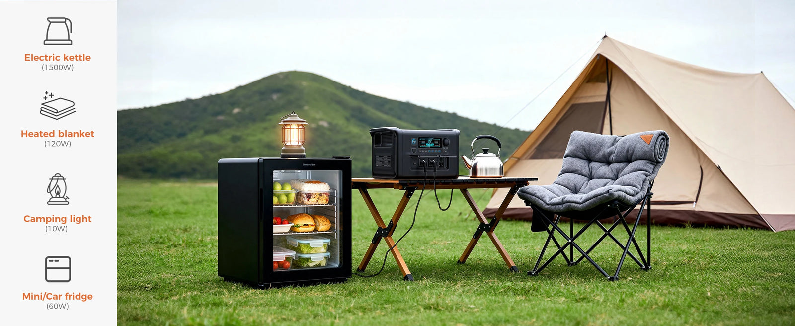 CTOLITY AP400 500W 2400W Portable Power Station 345Wh 2048Wh Charging Station 110V LiFePo4 Battery AC Energy Storage Camping RV