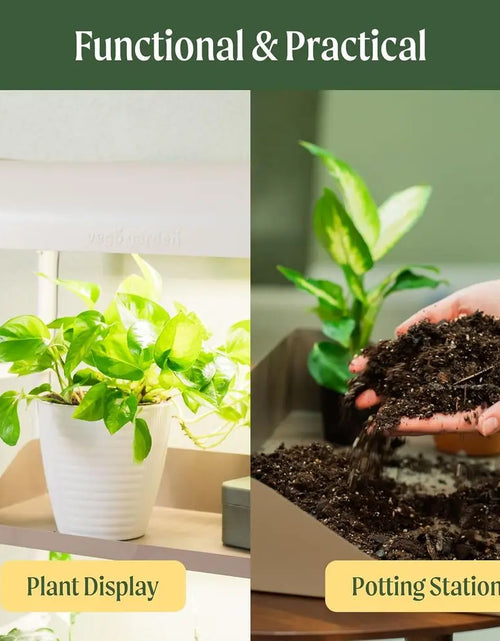 Load image into Gallery viewer, 4-Tier Rolling Metal Indoor Plant Stand
