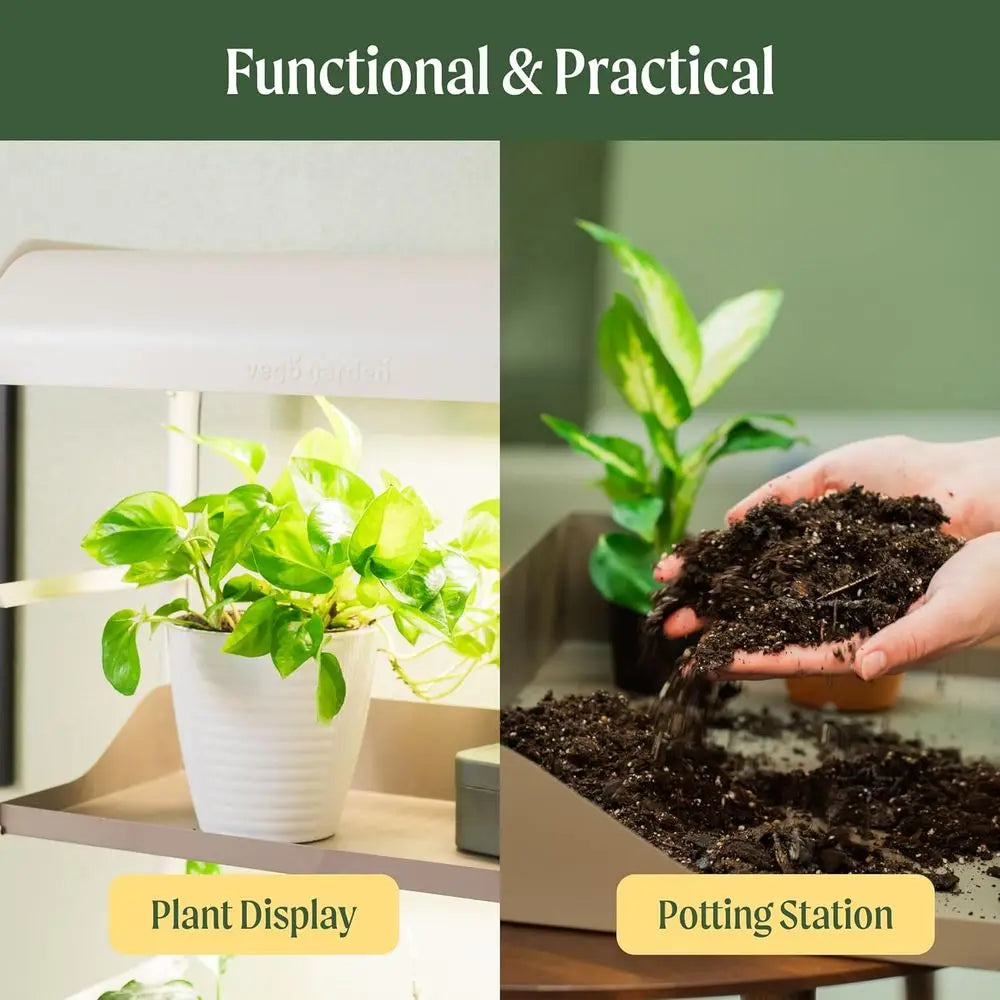 4-Tier Rolling Metal Indoor Plant Stand