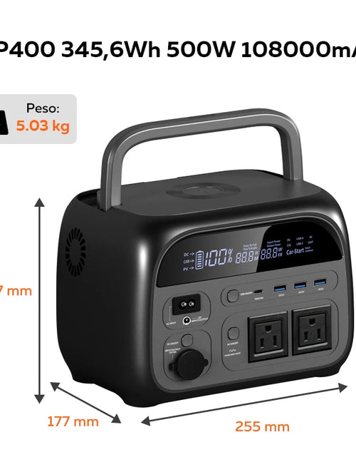 Load image into Gallery viewer, CTOLITY AP400 500W 2400W Portable Power Station 345Wh 2048Wh Charging Station 110V LiFePo4 Battery AC Energy Storage Camping RV
