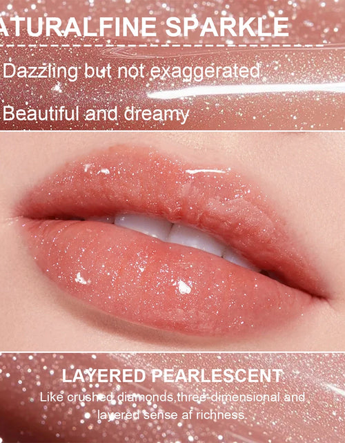 Load image into Gallery viewer, Shimmer Glitter Lip Gloss Lipstick 1pc/6pc/set Waterproof Moisturizing Jelly Hydrating Plumping Nude Y2K Daily&amp;Party Makeup Gift
