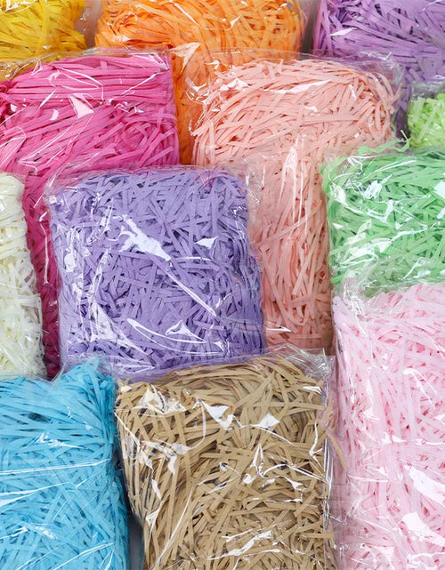 Load image into Gallery viewer, 20/50g Glitter Raffia Paper Shreds Filler for Packing and Empty Basket And Christmas Wrapping Gift Basket Packaging Filling

