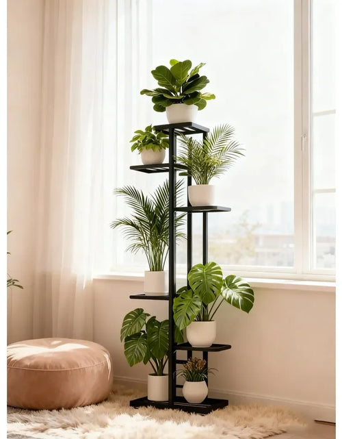Load image into Gallery viewer, Plant Stand, HeavyDuty Metal Frame, Metal Flower Stand, HighAngle MultiTier Plant Rack, Indoor Outdoor Flower Pot Display Stand
