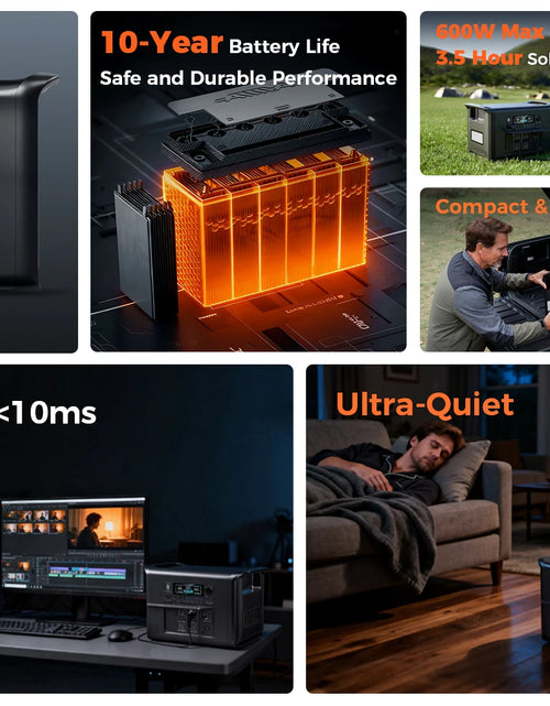Load image into Gallery viewer, CTOLITY AP400 500W 2400W Portable Power Station 345Wh 2048Wh Charging Station 110V LiFePo4 Battery AC Energy Storage Camping RV
