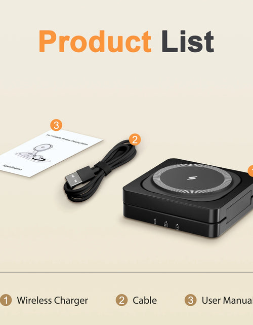 Load image into Gallery viewer, Magnetic Wireless Charger 3-in-1 Folding Fast Charging Station Foldable Travel for Magsafe  iPhone 17/16/15/14/13 Watch Airpods
