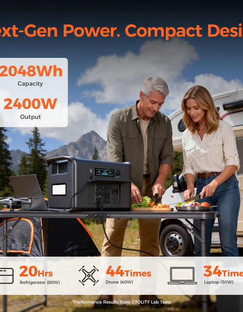 Load image into Gallery viewer, CTOLITY AP400 500W 2400W Portable Power Station 345Wh 2048Wh Charging Station 110V LiFePo4 Battery AC Energy Storage Camping RV
