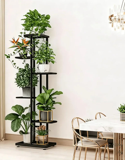 Load image into Gallery viewer, Plant Stand, HeavyDuty Metal Frame, Metal Flower Stand, HighAngle MultiTier Plant Rack, Indoor Outdoor Flower Pot Display Stand
