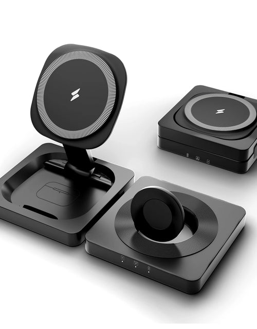 Load image into Gallery viewer, Magnetic Wireless Charger 3-in-1 Folding Fast Charging Station Foldable Travel for Magsafe  iPhone 17/16/15/14/13 Watch Airpods
