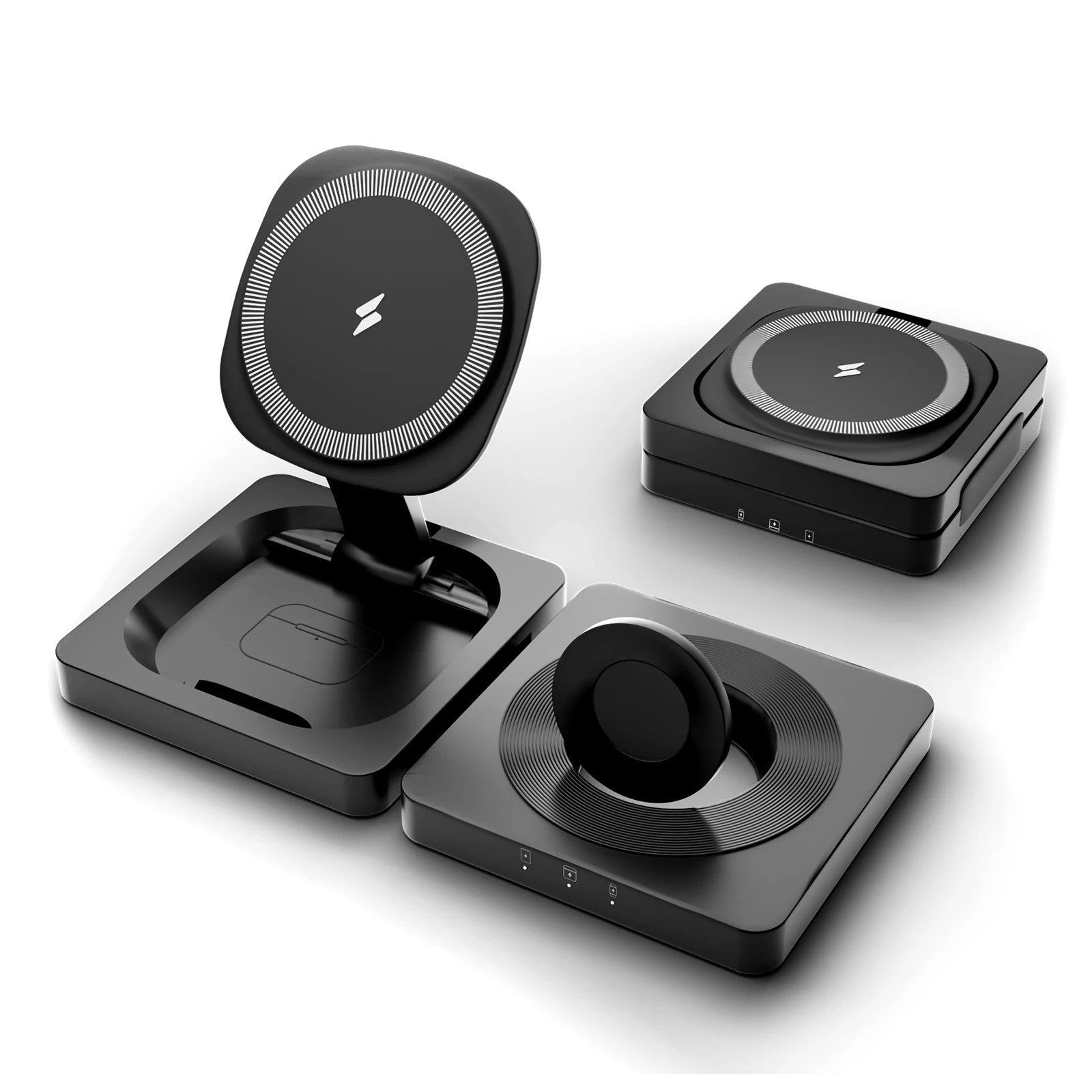 Magnetic Wireless Charger 3-in-1 Folding Fast Charging Station Foldable Travel for Magsafe  iPhone 17/16/15/14/13 Watch Airpods