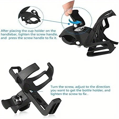 Load image into Gallery viewer, 1pc 360 Degree Rotating Bicycle Water Bottle Holder for Mountain Bikes, Electric Scooters, and More - Securely Holds Your Drink
