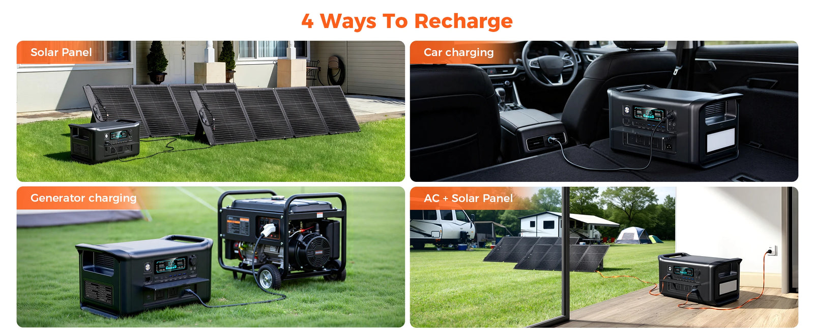 CTOLITY AP400 500W 2400W Portable Power Station 345Wh 2048Wh Charging Station 110V LiFePo4 Battery AC Energy Storage Camping RV