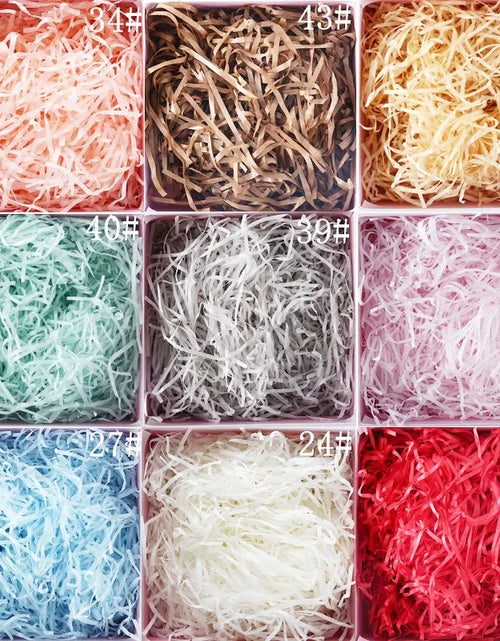 Load image into Gallery viewer, 20/50g Glitter Raffia Paper Shreds Filler for Packing and Empty Basket And Christmas Wrapping Gift Basket Packaging Filling
