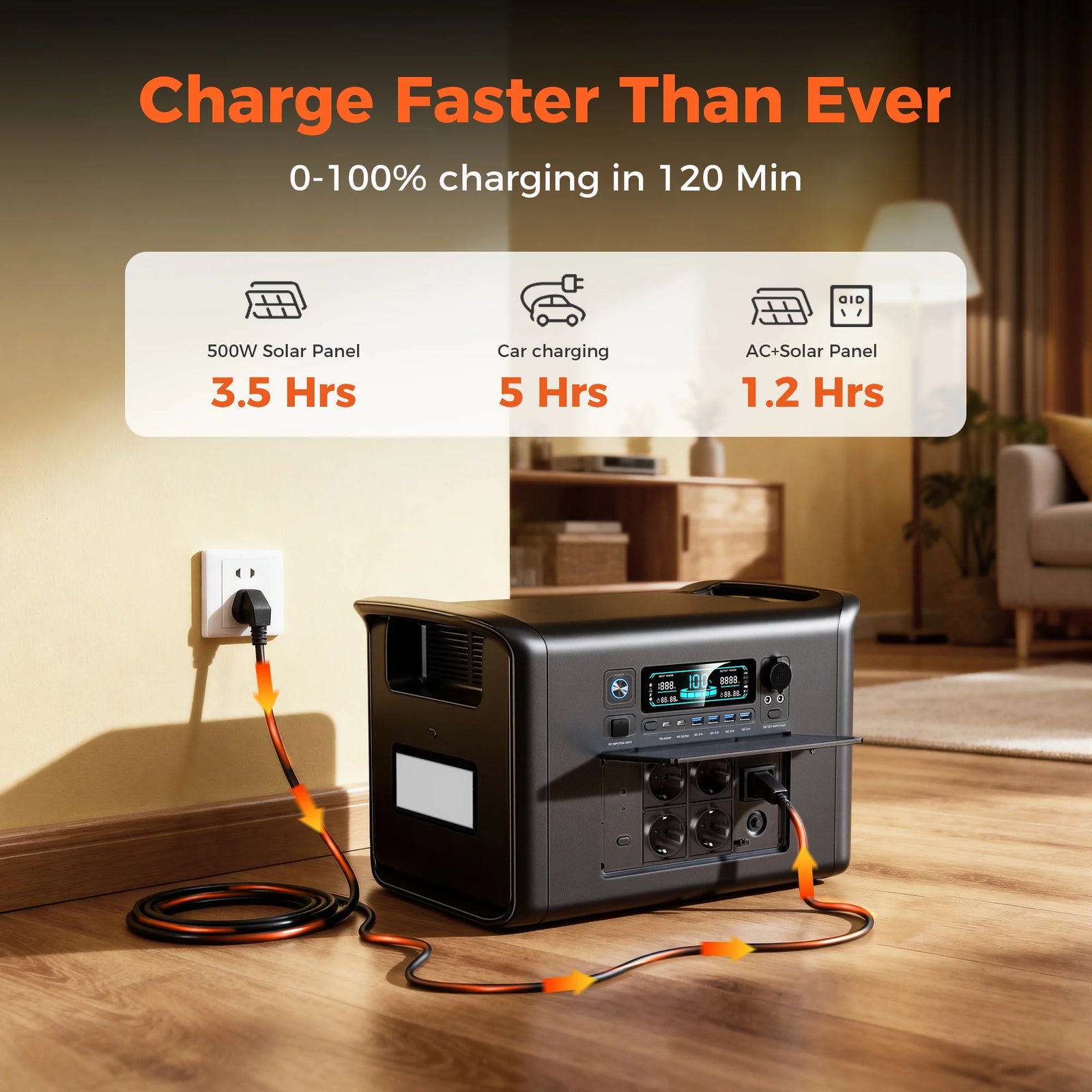 CTOLITY AP400 500W 2400W Portable Power Station 345Wh 2048Wh Charging Station 110V LiFePo4 Battery AC Energy Storage Camping RV