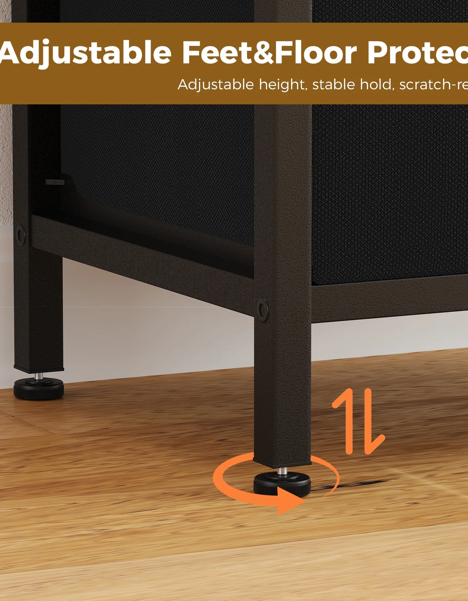 JHK 2 Fabric Drawers Night Stand with Open Shelf Bedside Table with USB Ports Charging Station Storage End Table for Living Room