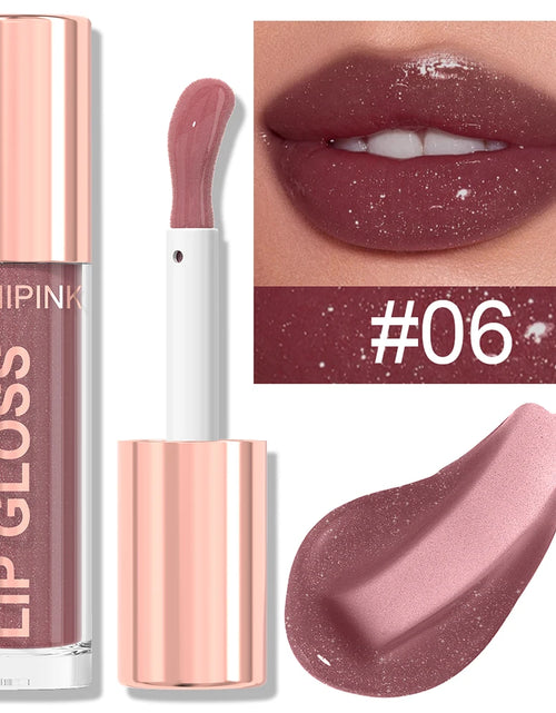 Load image into Gallery viewer, Shimmer Glitter Lip Gloss Lipstick 1pc/6pc/set Waterproof Moisturizing Jelly Hydrating Plumping Nude Y2K Daily&amp;Party Makeup Gift
