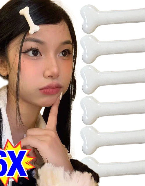 Load image into Gallery viewer, White Bone Hair Clip Cute Cartoon Bobby Pin Girl Fashion Dog Bones Decoration Small Hairpins Barrettes Y2K Accessories Wholesale
