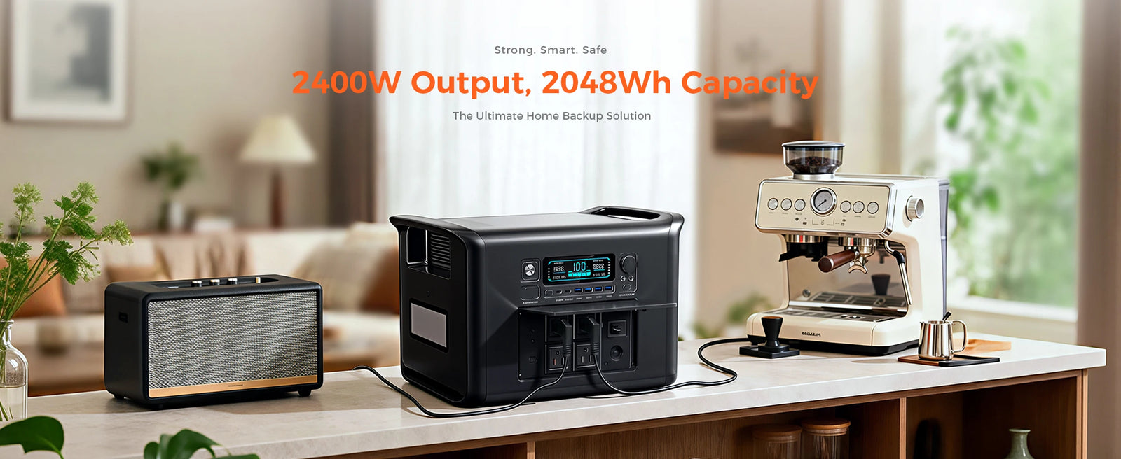 CTOLITY AP400 500W 2400W Portable Power Station 345Wh 2048Wh Charging Station 110V LiFePo4 Battery AC Energy Storage Camping RV