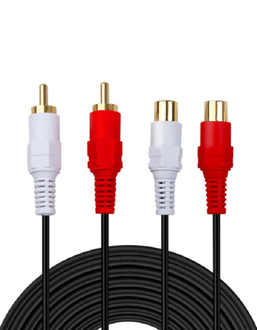 Load image into Gallery viewer, GHWL 2 RCA Extension Cable,Gold Plated 2 RCA Male to Female Stereo Audio Extension Cable (50Ft)
