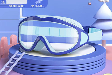 Children Swimming Goggles Caps Boys Girls Professional Diving Goggles Glasses Waterproof Anti-Fog Big Box