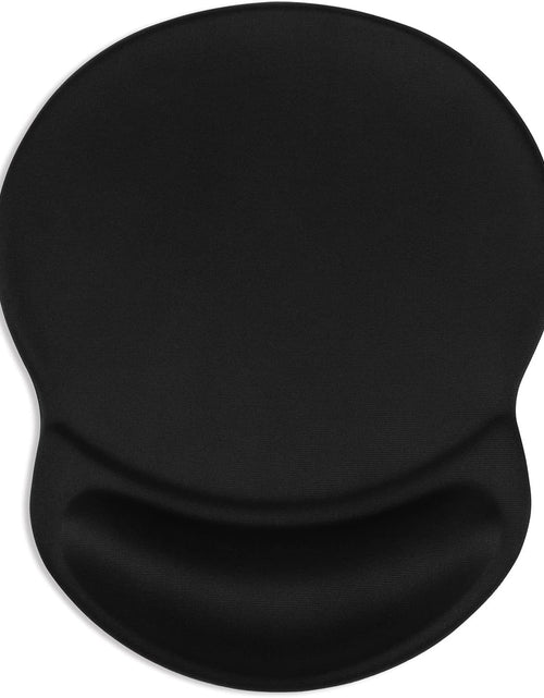 Load image into Gallery viewer, Mouse Pad, Ergonomic Mouse Pad with Gel Wrist Rest Support, Gaming Mouse Pad with Lycra Cloth, Non-Slip PU Base for Computer, Laptop, PC, Home, Office &amp; Travel, Black
