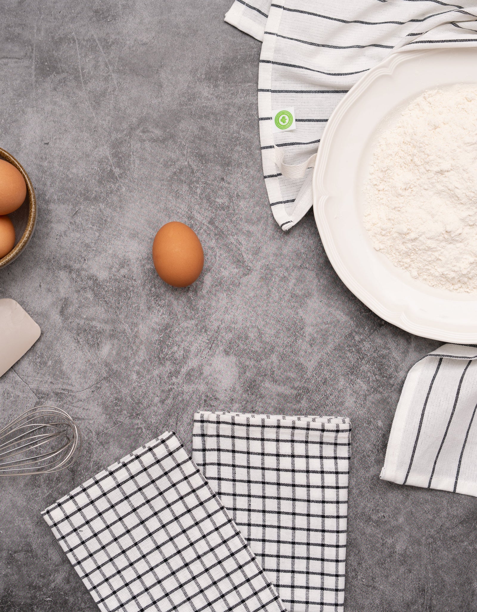 Stripe & Check Kitchen Towel Set