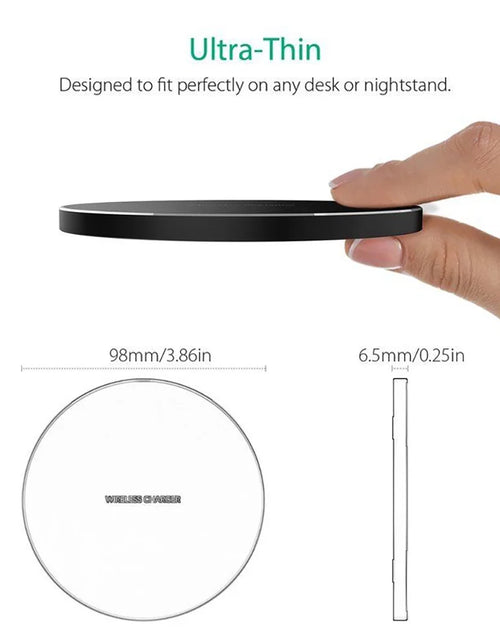 Load image into Gallery viewer, Wireless Charger 15W Fast Charge Aluminum Wireless Charging Pad Compatible with Iphone 16 15 14 13 12 11/XS/XR/8, Samsung Galaxy S25/S24/S23 S22/S21, Note 20/10
