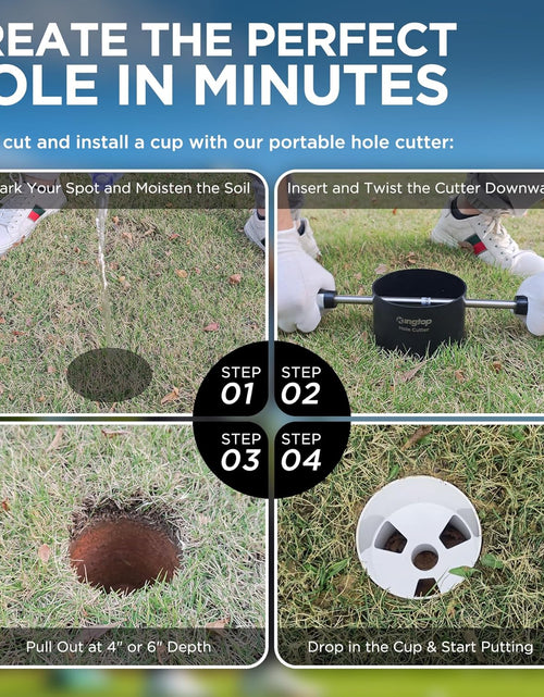 Load image into Gallery viewer, Golf Hole Cup for Backyard Practice Putting Green, Fit PGA | LPGA | USGA Regulations, ABS Ivory White, Outdoor Indoor Golf Putting Cup
